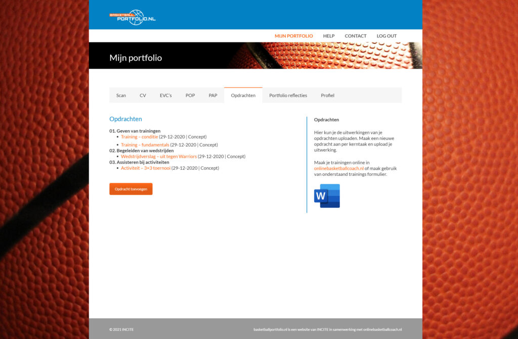 basketball trainer portfolio